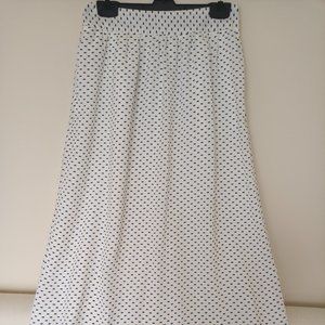 Chic by Jacob White Polka Dot Maxi Skirt